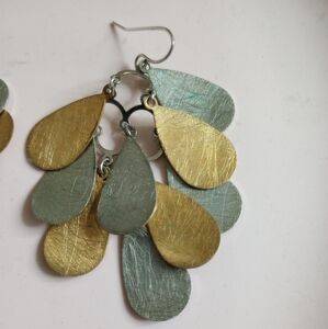 Gold‎ and Frost Earrings
